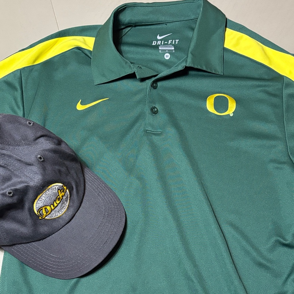 Nike Oregon Ducks Dri-FIT Polo and Hat